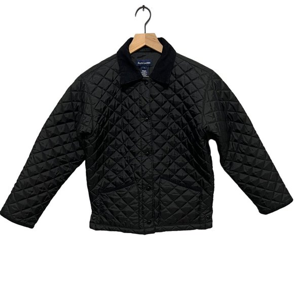Ralph Lauren Jackets & Blazers - Ralph Lauren Quilted Puffer Coat Corduroy Collar Womens Size L